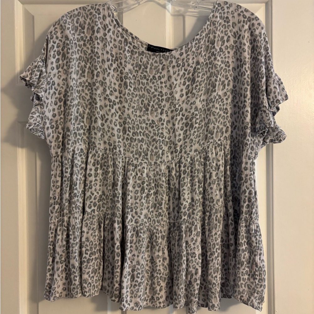 Final Touch Black and White Boxy Blouse